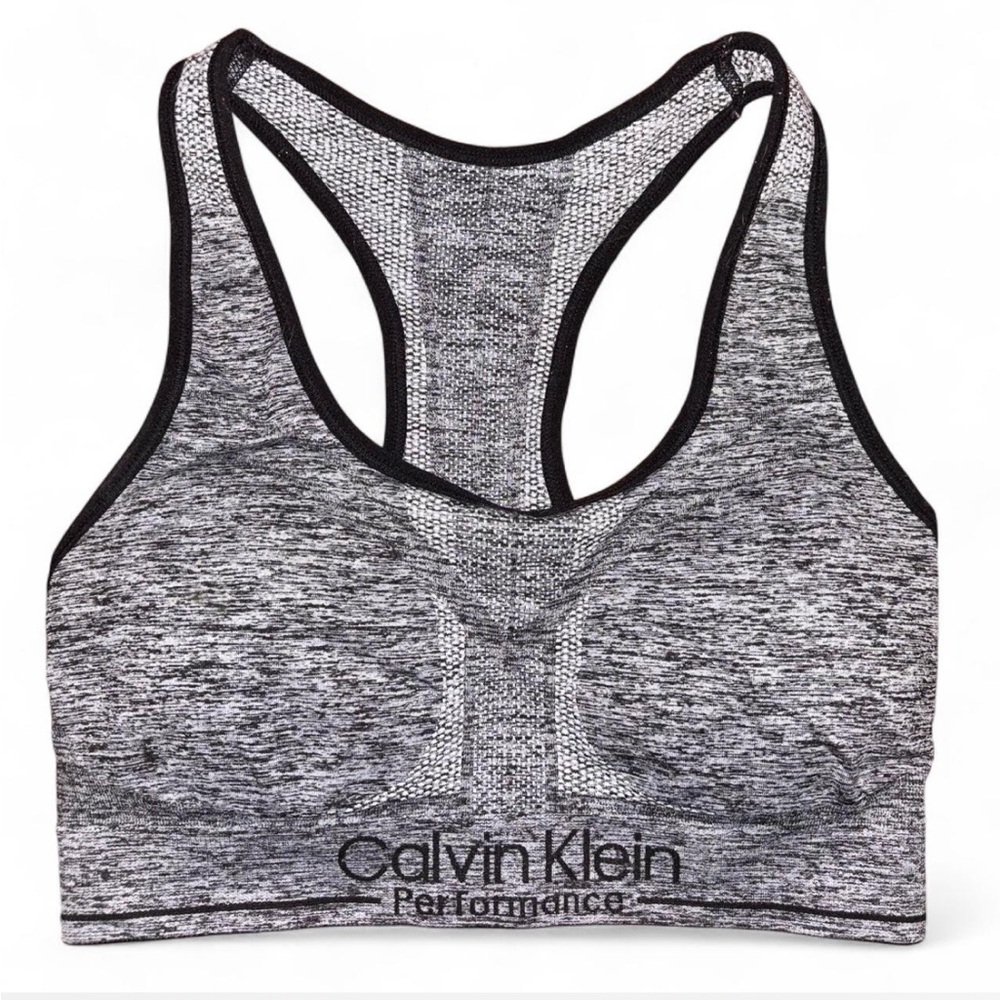 Calvin Klein Heathered Black Sports Bra